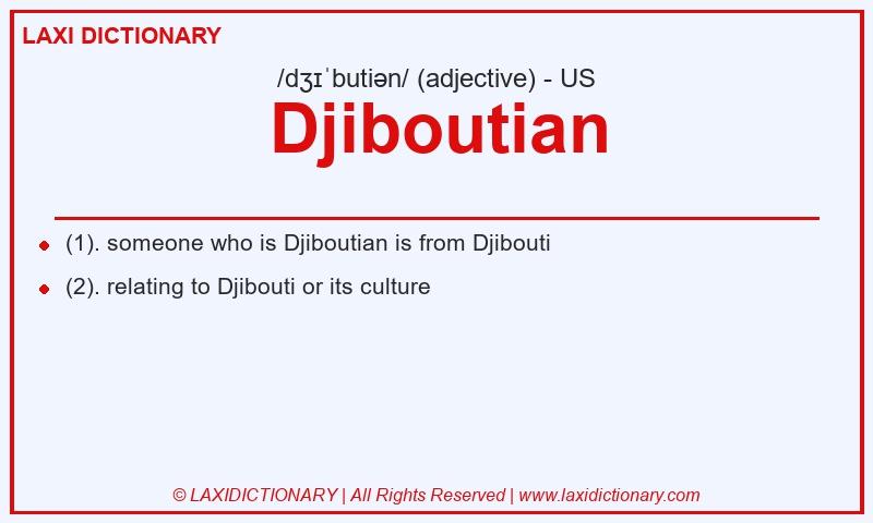 Definition Djiboutian in American English