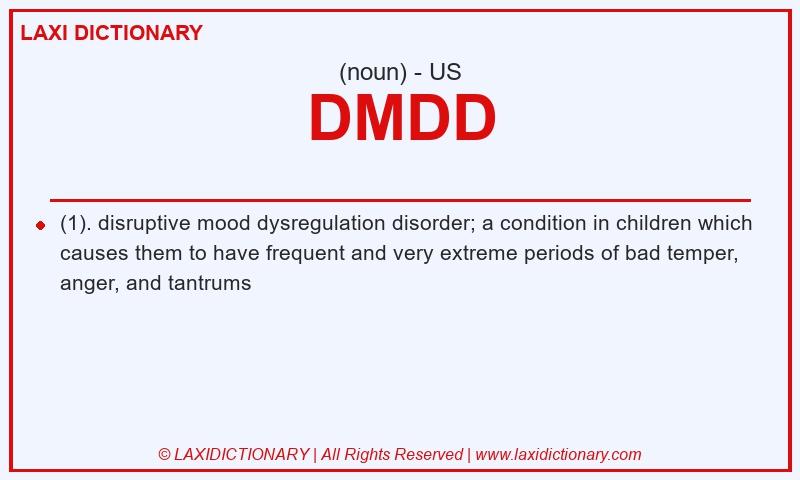 Definition DMDD in American English