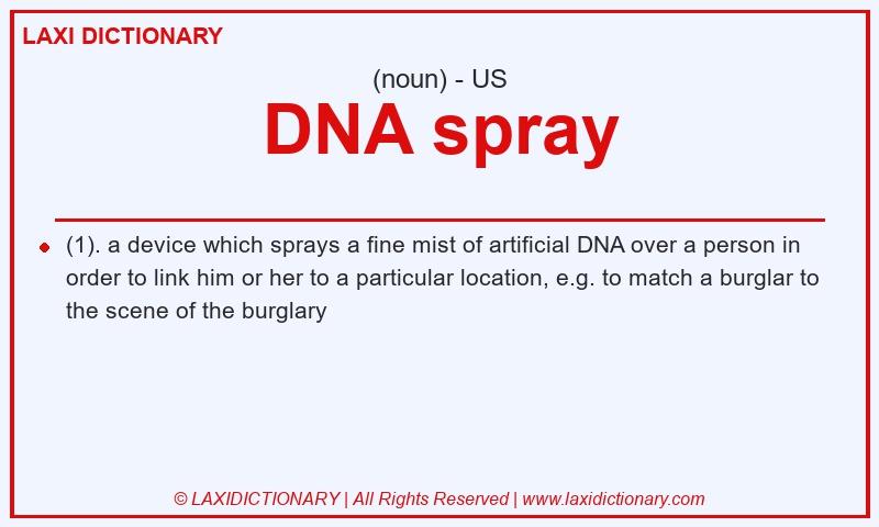Definition DNA spray in American English