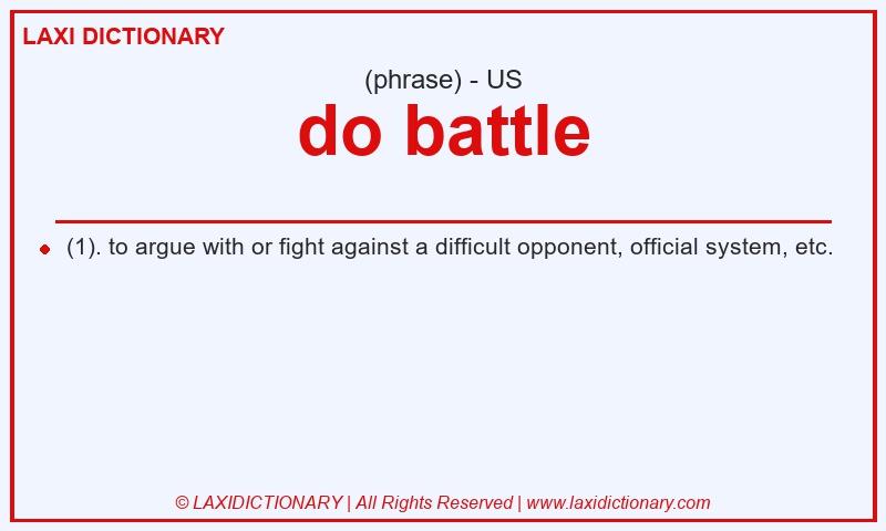 Definition do battle in American English