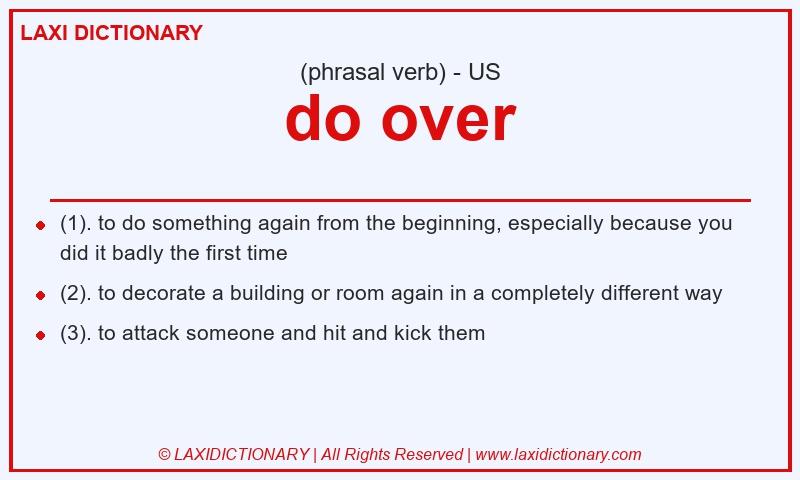 Definition do over in American English