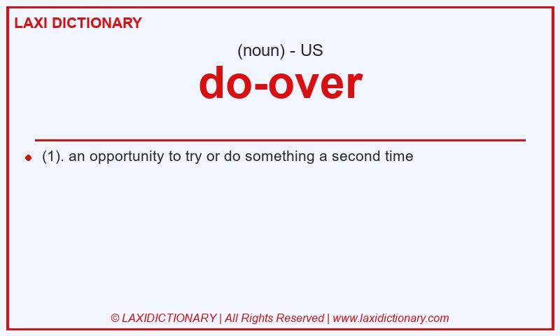 Definition do-over in American English