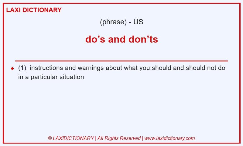 Definition do’s and don’ts in American English