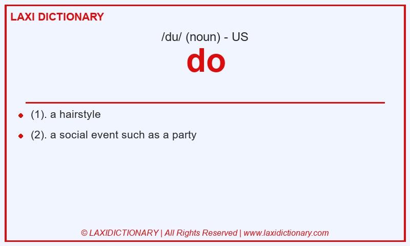 Definition do in American English