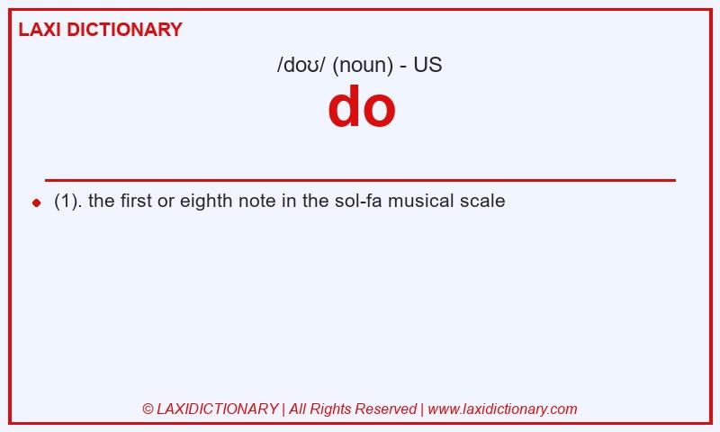 Definition do in American English