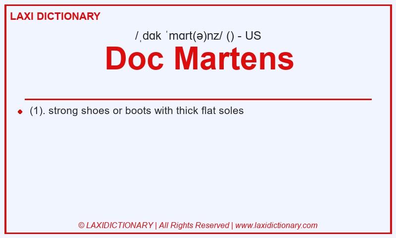 Definition Doc Martens in American English