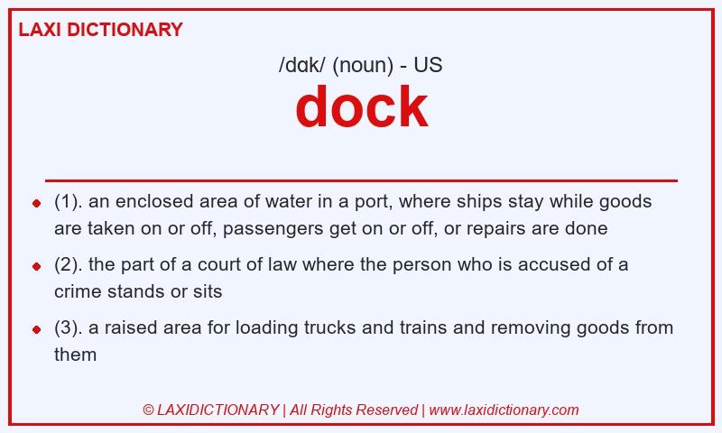 Definition dock in American English