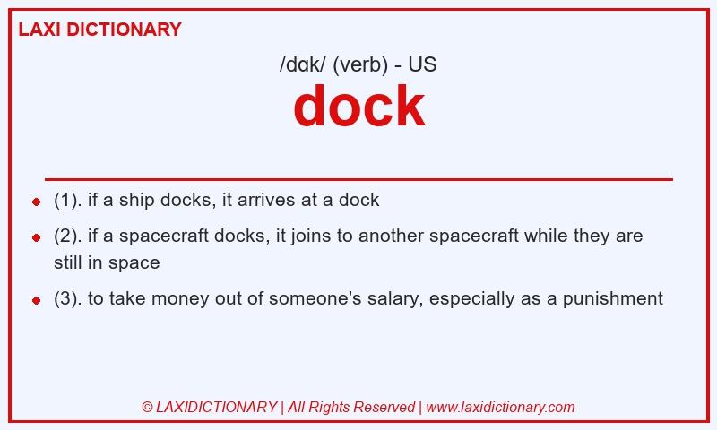 Definition dock in American English