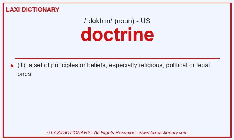 Definition doctrine in American English
