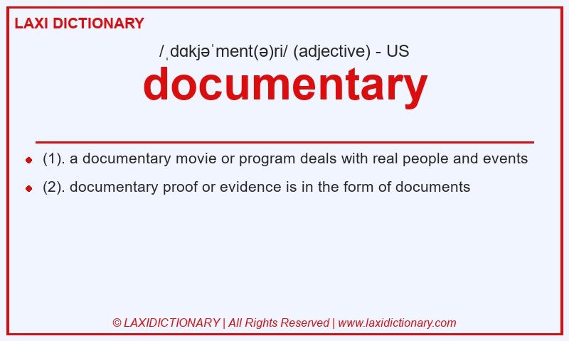 Definition documentary in American English