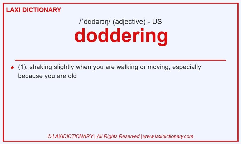 Definition doddering in American English