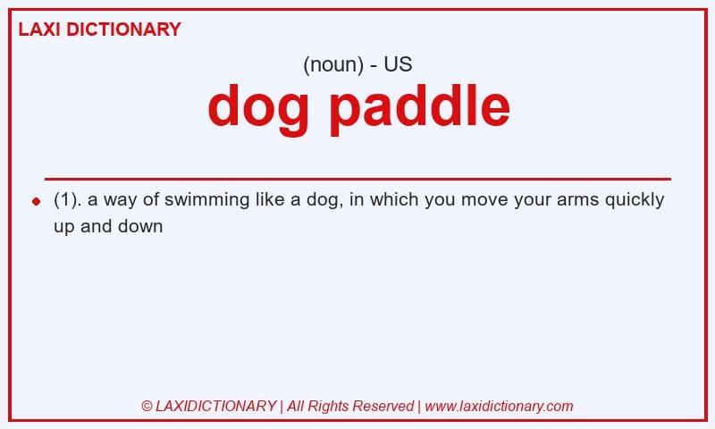 Definition dog paddle in American English