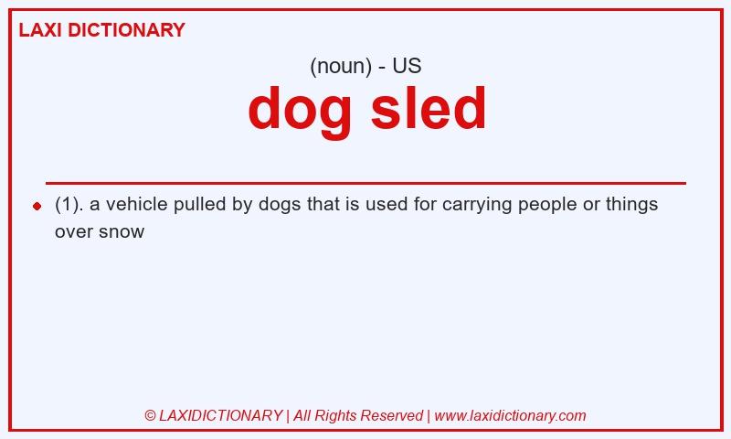 Definition dog sled in American English
