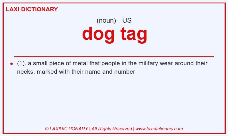 Definition dog tag in American English