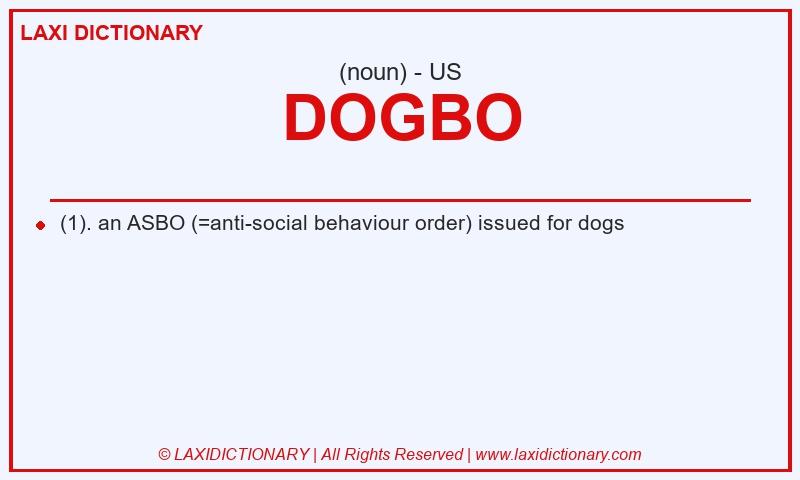 Definition DOGBO in American English