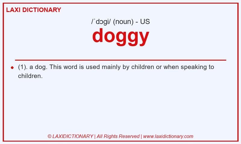 Definition doggy in American English