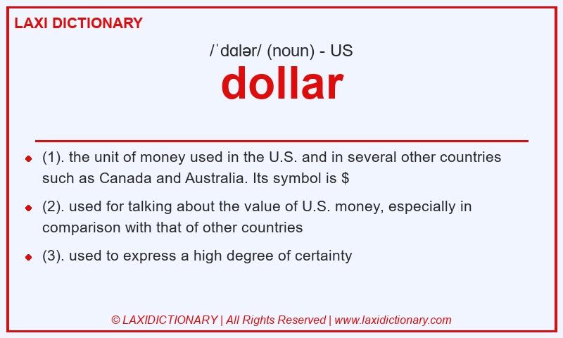 Definition dollar in American English