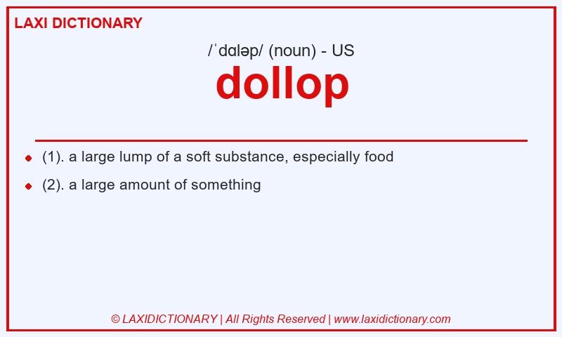 Definition dollop in American English
