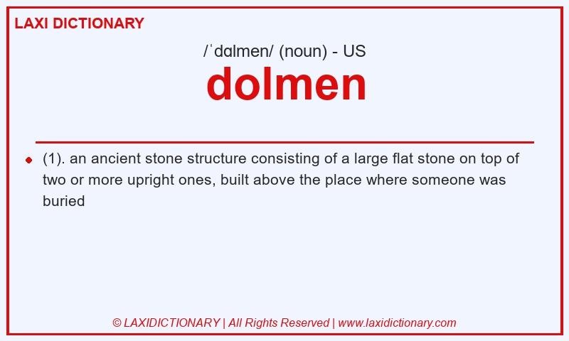 Definition dolmen in American English