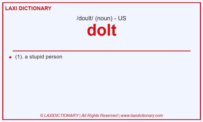 Definition dolt in American English