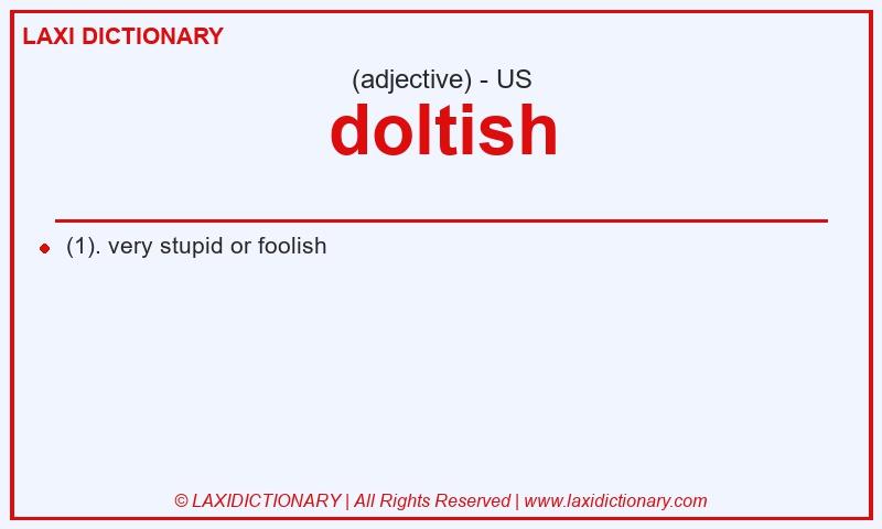 Definition doltish in American English