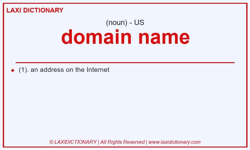 Definition domain name in American English