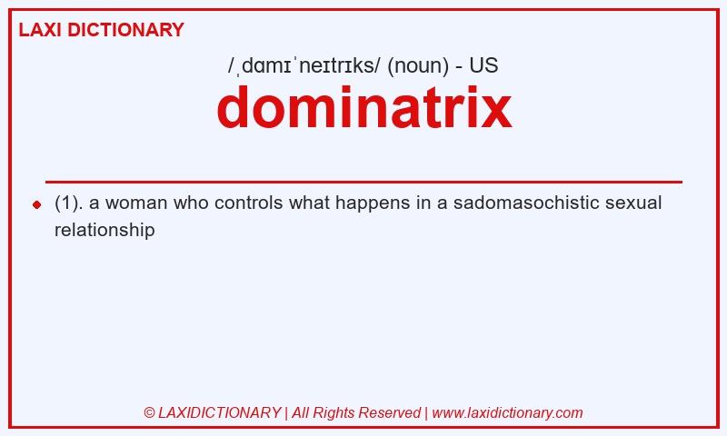 Definition dominatrix in American English