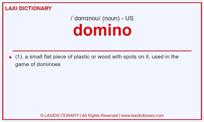 Definition domino in American English