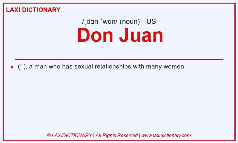 Definition Don Juan in American English