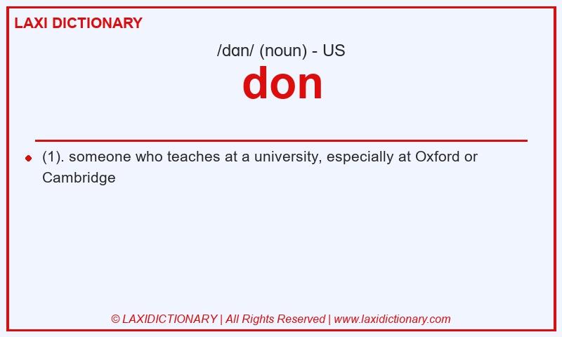 Definition don in American English