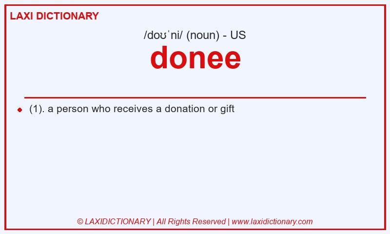 Definition donee in American English