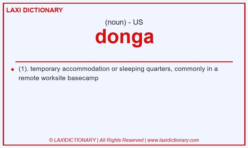 Definition donga in American English