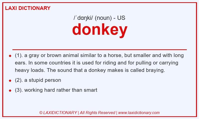 Definition donkey in American English