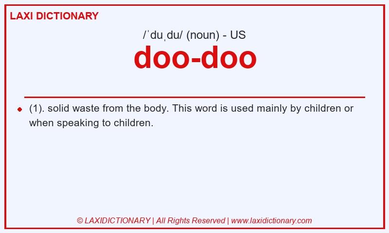 Definition doo-doo in American English