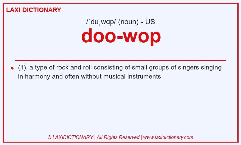 Definition doo-wop in American English