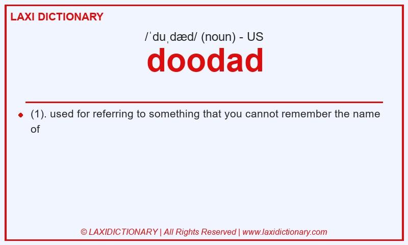 Definition doodad in American English