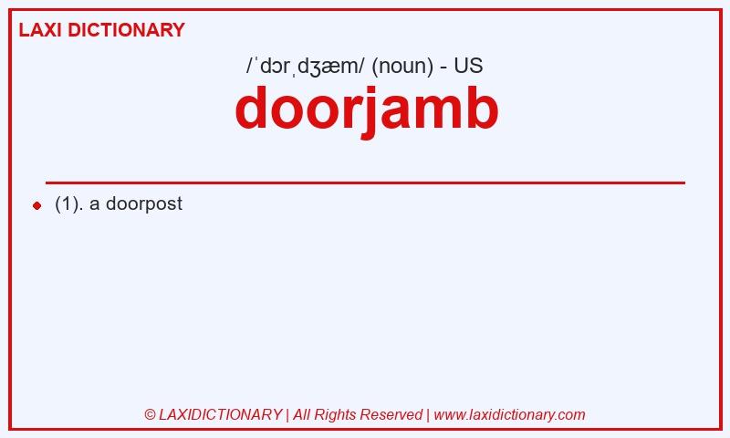 Definition doorjamb in American English