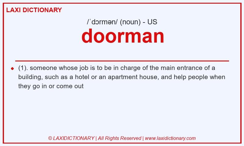 Definition doorman in American English