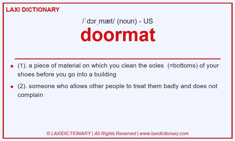 Definition doormat in American English