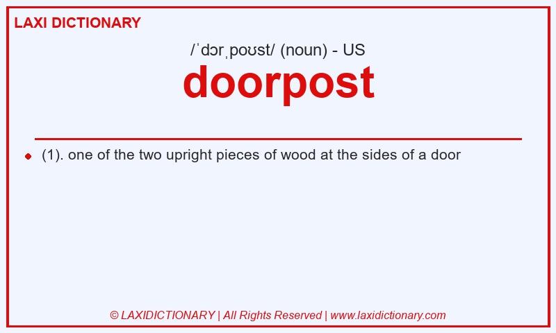 Definition doorpost in American English