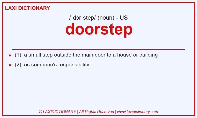 Definition doorstep in American English