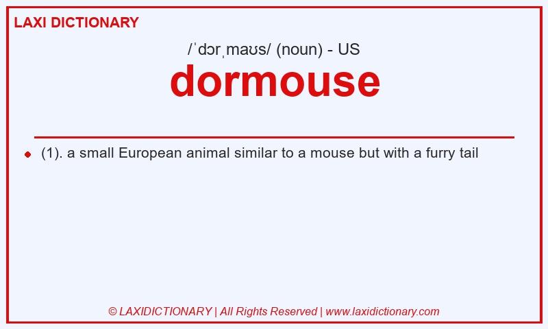 Definition dormouse in American English