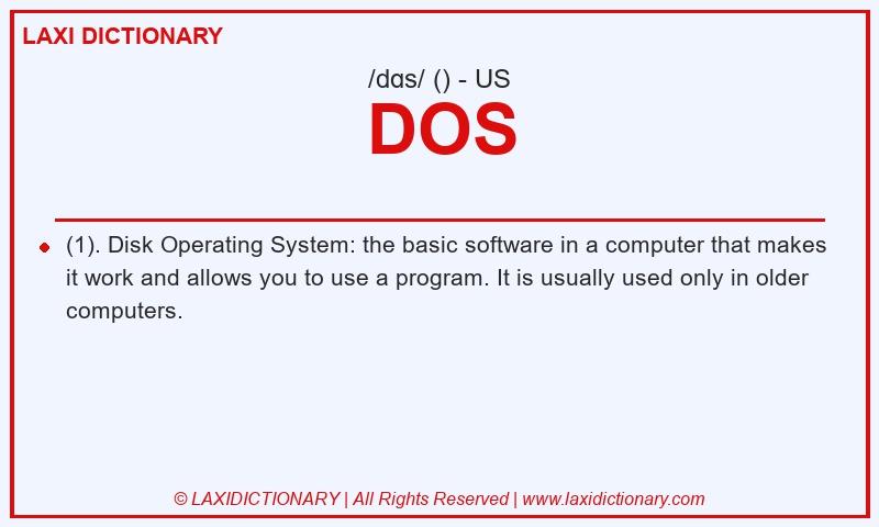 Definition DOS in American English