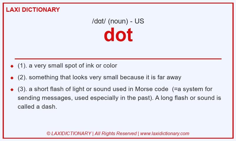 Definition dot in American English