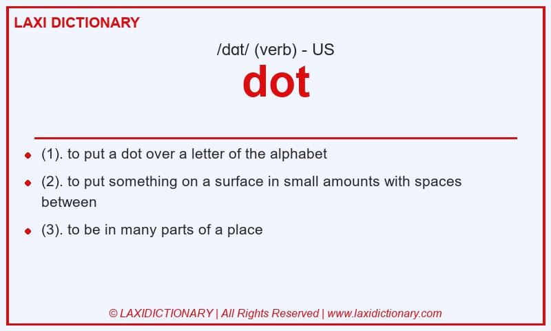 Definition dot in American English