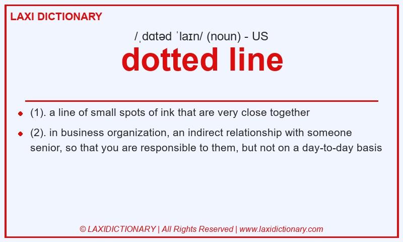 Definition dotted line in American English