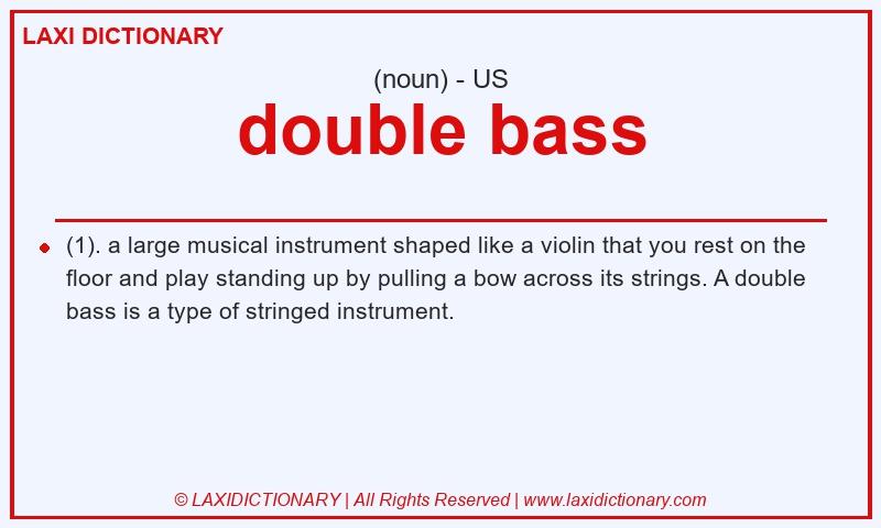 Definition double bass in American English
