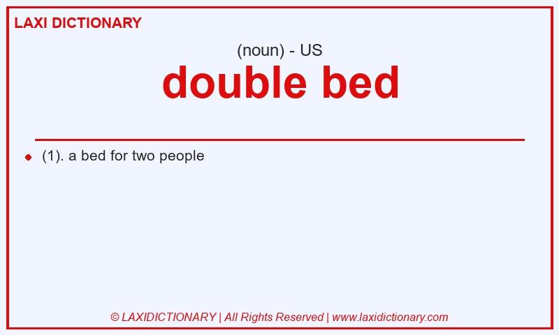 Definition double bed in American English