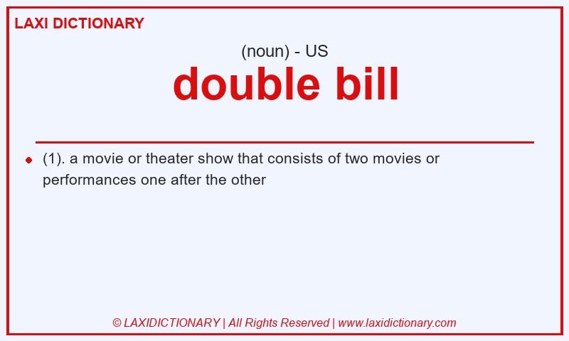 Definition double bill in American English