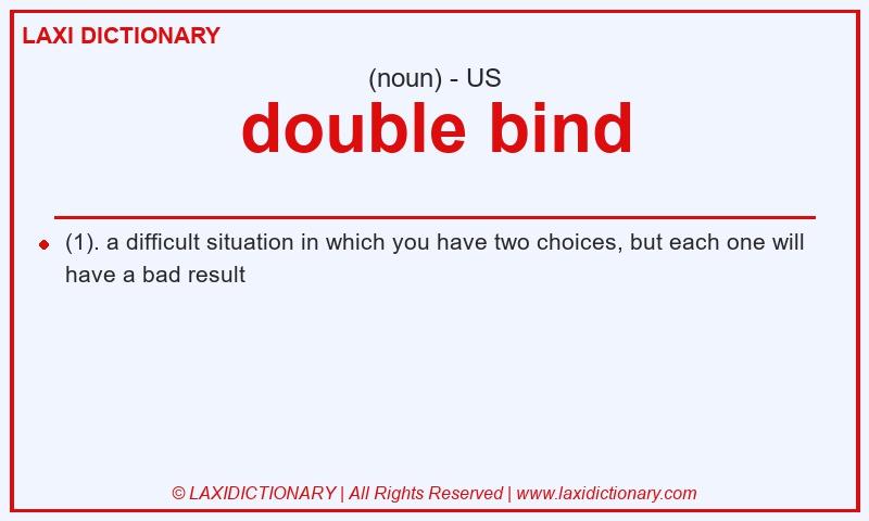 Definition double bind in American English